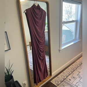 The Maya Ruched Cowl-Neck Dress